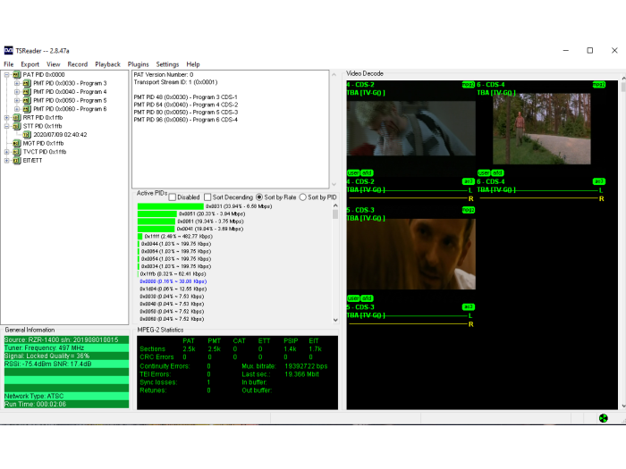 TSReader for ATSC 1.0 test & measurement